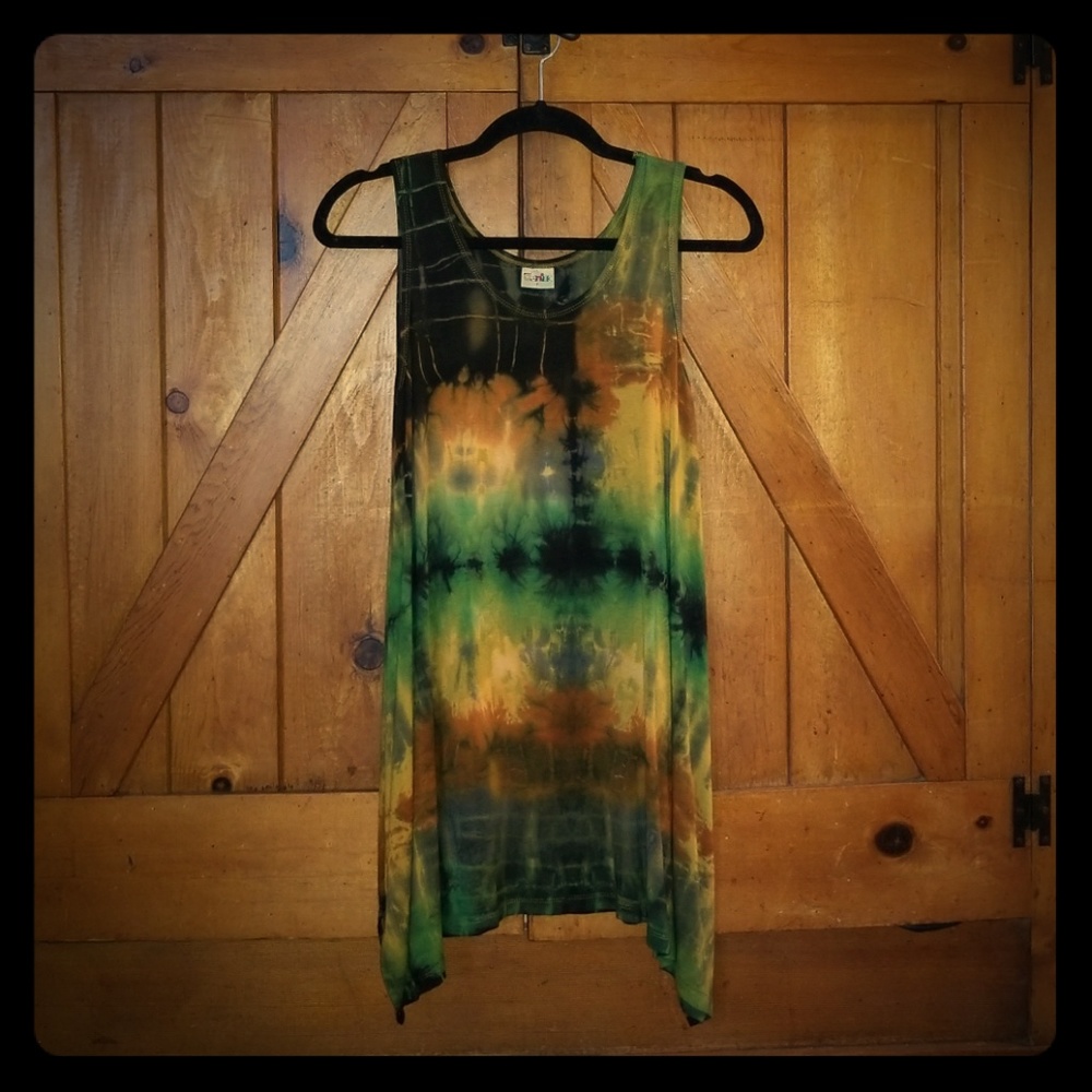 Tie Dye Mini Dress Tunic Top for Leggings Camo
